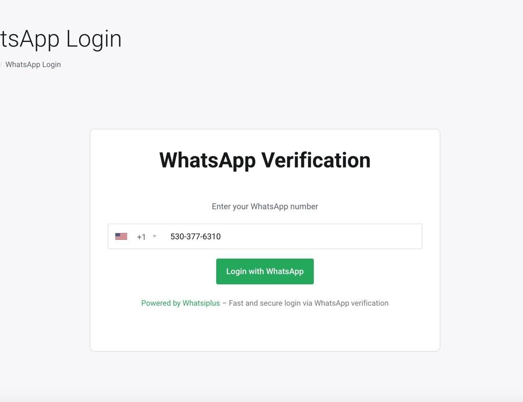 ماژول لاگین با واتساپ WHMCS (OTP معکوس)